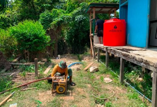 Pembangunan Sumur Bor SMPN 4 Satap Embaloh Hilir Maju Pesat, Satgas TMMD Fokus pada Detail Akhir