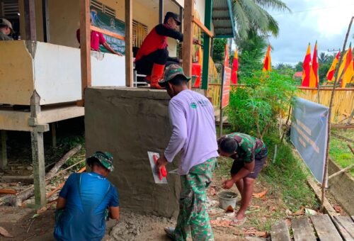 Satgas TMMD Kodim 1206/Putussibau Percepat Pembangunan Sumur Bor untuk Akses Air Bersih
