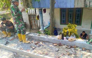Solidaritas Warga dan TNI dalam TMMD 129 di Bojonegoro