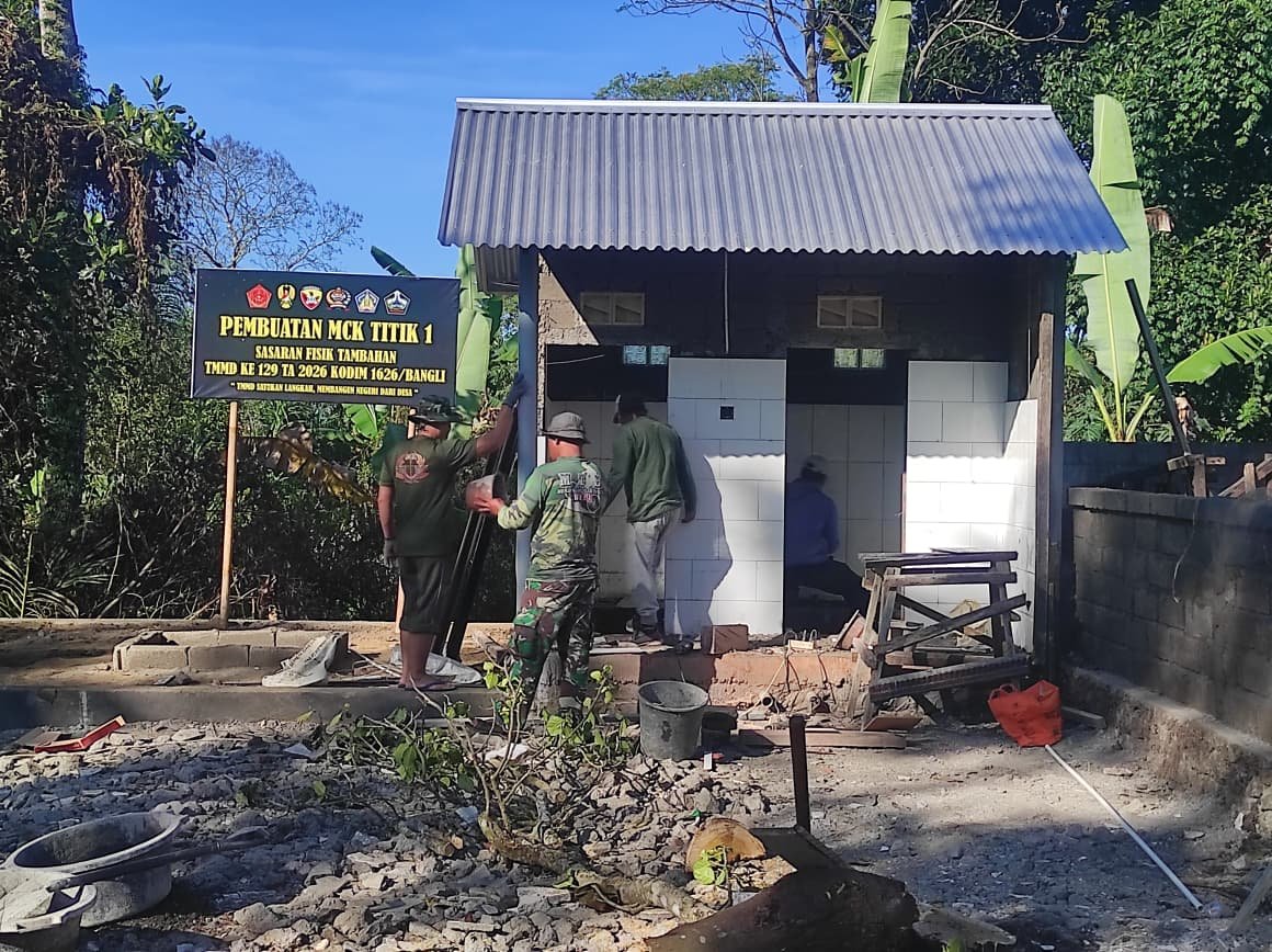 Pembangunan MCK TMMD Ke-129 di Bangli Tetap Utamakan Kualitas