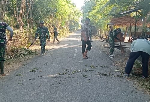 Satgas TMMD Ke-129 Kodim 0102/Pidie Selenggarakan Aksi Bersih-bersih Bersama Warga