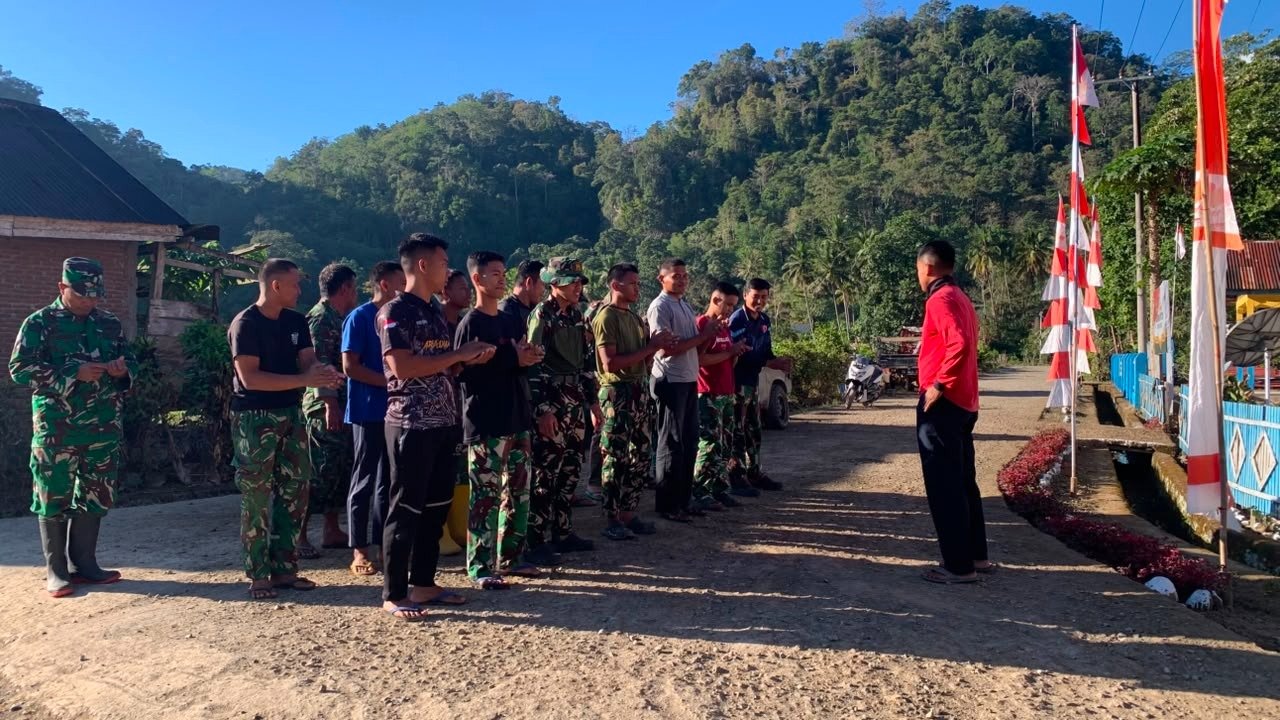Persiapan Optimal Satgas TMMD Ke-129, Bintara Bakti Kodim 1407/Bone Pimpin Apel Pagi