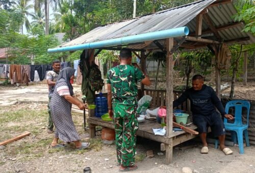 Sambutan Hangat Warga Lhok Panah untuk Satgas TMMD Ke-129 Kodim 0102/Pidie