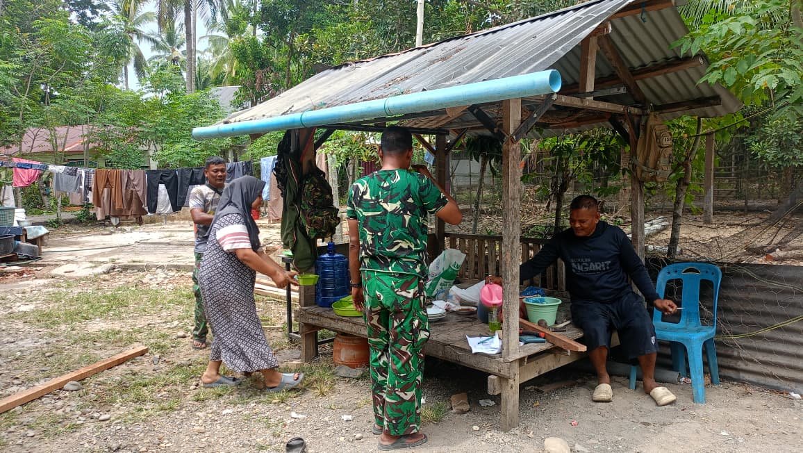 Sambutan Hangat Warga Lhok Panah untuk Satgas TMMD Ke-129 Kodim 0102/Pidie