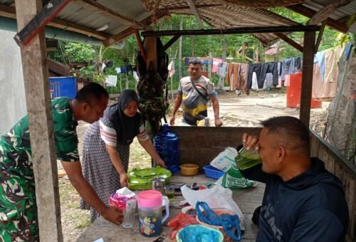 Kehangatan Sambutan Warga Lhok Panah untuk Satgas TMMD Ke-129 di Pidie