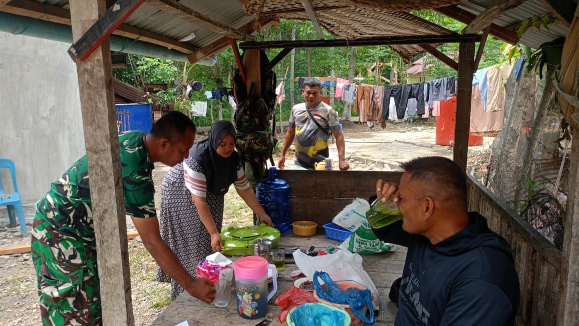 Kehangatan Sambutan Warga Lhok Panah untuk Satgas TMMD Ke-129 di Pidie