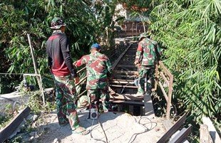 Sinergi TNI dan Masyarakat: Proyek TMMD 129 di Bojonegoro Percepat Pembangunan Jembatan