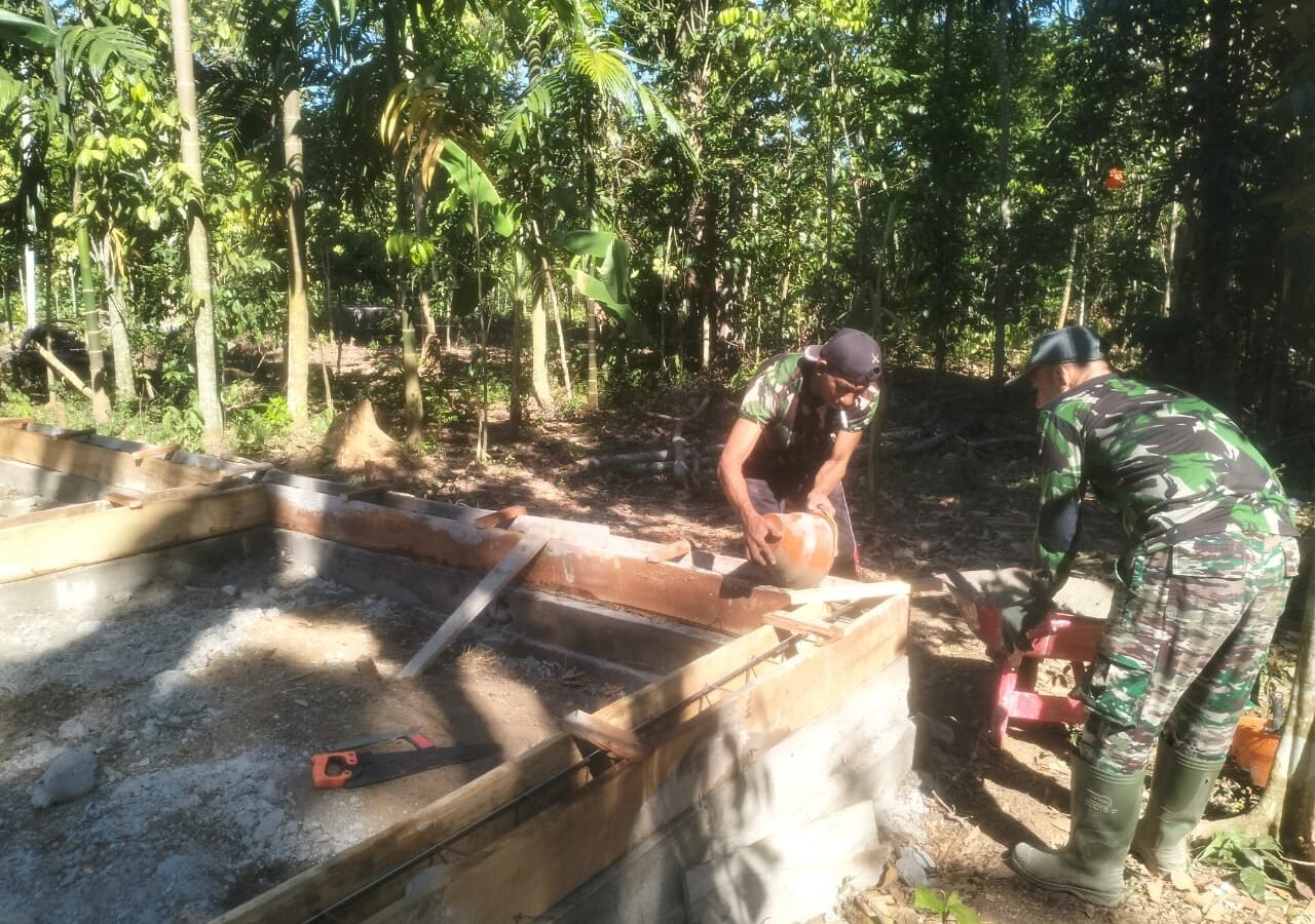Progres Pembangunan RTLH TMMD Ke-129 Kodim 0102/Pidie Menuju Pengecoran Pondasi