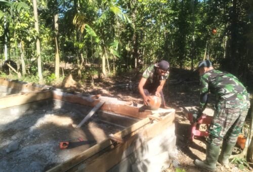 Progres Pembangunan RTLH TMMD Ke-129 Kodim 0102/Pidie Menuju Pengecoran Pondasi