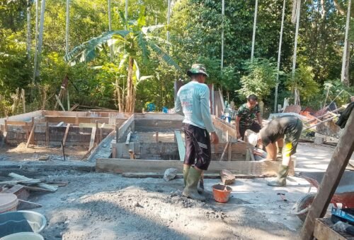 Pembangunan Pondasi Dua Rumah Tidak Layak Huni di TMMD Ke-129 Dimulai