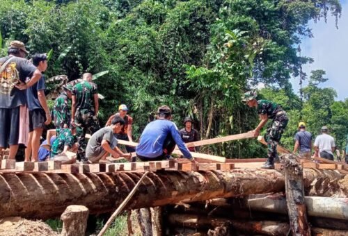 Ketersediaan Infrastruktur Semakin Meningkat, Satgas TMMD Percepat Proyek Jembatan Pala Pintas Temberu