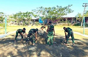Kegiatan Turnamen Voli Antar Dusun Dalam TMMD 129 Bojonegoro