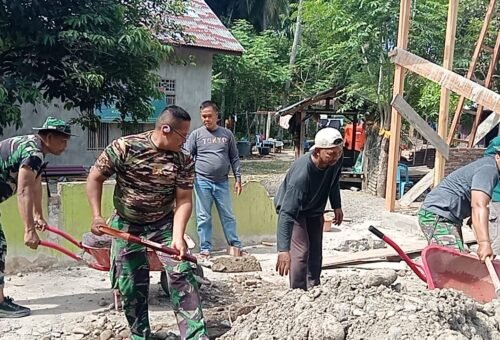 Gotong Royong Warga Pidie Percepat Proyek RTLH dalam TMMD Ke-129