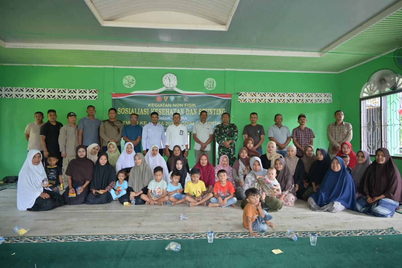Kolaborasi Satgas TMMD ke-129 dan Dinas Sosial untuk Pencegahan Stunting
