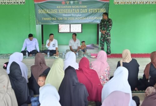 Kolaborasi Satgas TMMD dan Dinas Sosial Tingkatkan Kesadaran Masyarakat tentang Stunting