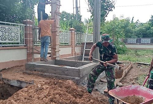 Pembangunan Fasilitas MCK di TPU Blang Cot: TNI Buktikan Kepedulian kepada Warga