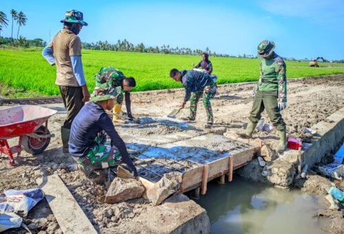 Kolaborasi Aksi TNI dan Warga: Satgas TMMD Ke-129 Kodim 1404/Pinrang Fokus Bangun Dekker Jalan Tani
