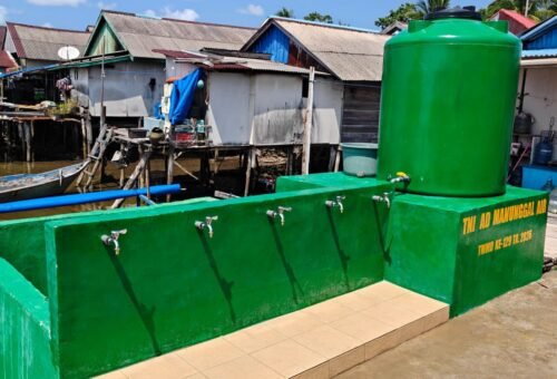 Program TMMD ke-129 Sukses, Masyarakat Desa Umbele Nikmati Air Bersih