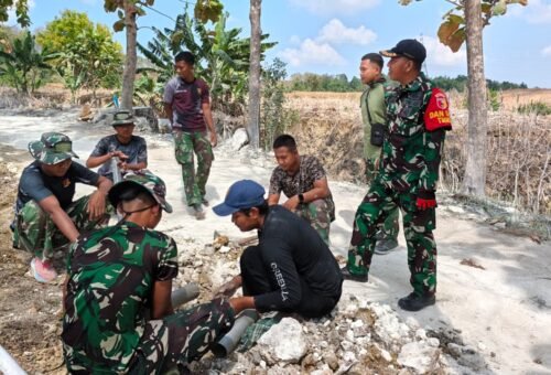 Danki Satgas TMMD 129 Tinjau Pembangunan Tandon Air di Dusun Bakon