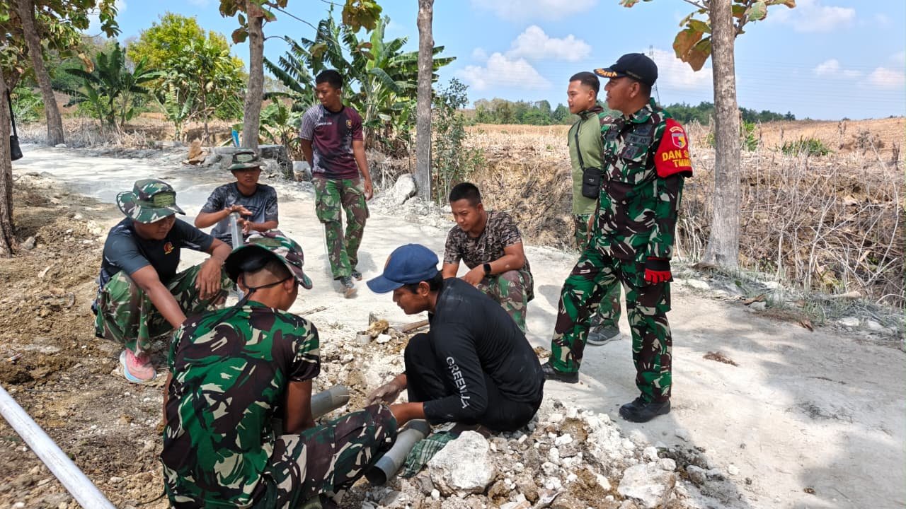 Danki Satgas TMMD 129 Tinjau Pembangunan Tandon Air di Dusun Bakon