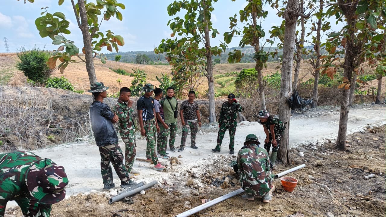 Danki TMMD 129 Beri Penyemangat Prajurit Menjelang Penutupan Proyek