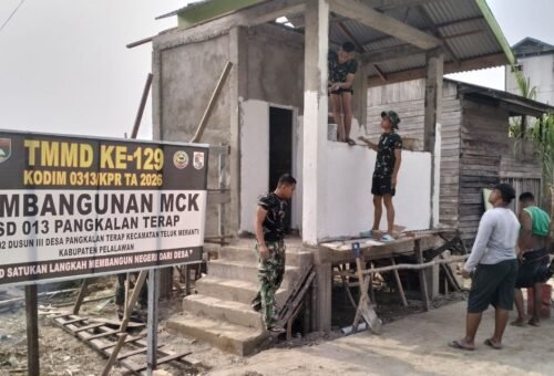 Pembangunan Fasilitas Sanitasi di SD 013 Pangkalan Terap Hampir Rampung