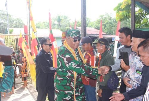 Kedatangan Meriah Tim Evaluasi TMMD Pati di Lokasi Kodim 1206/Putussibau