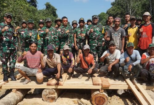 Brigjen TNI Aldrin Ali Bahasoan Melakukan Kunjungan ke Lokasi TMMD Reguler Ke-129 di Kapuas Hulu