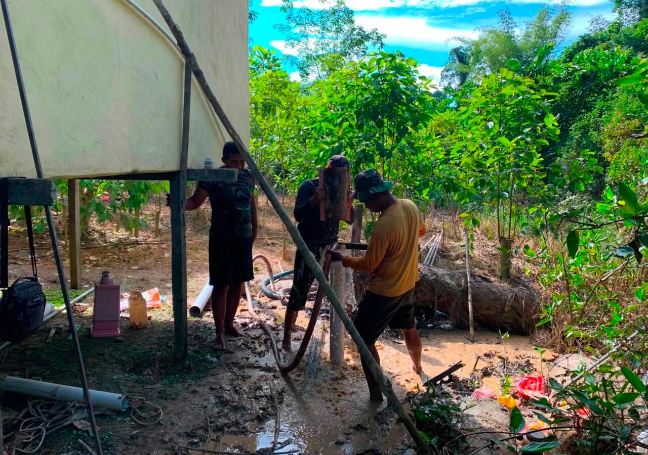 Keberhasilan Sumur Bor TMMD Ke-129 di Dusun Belatung
