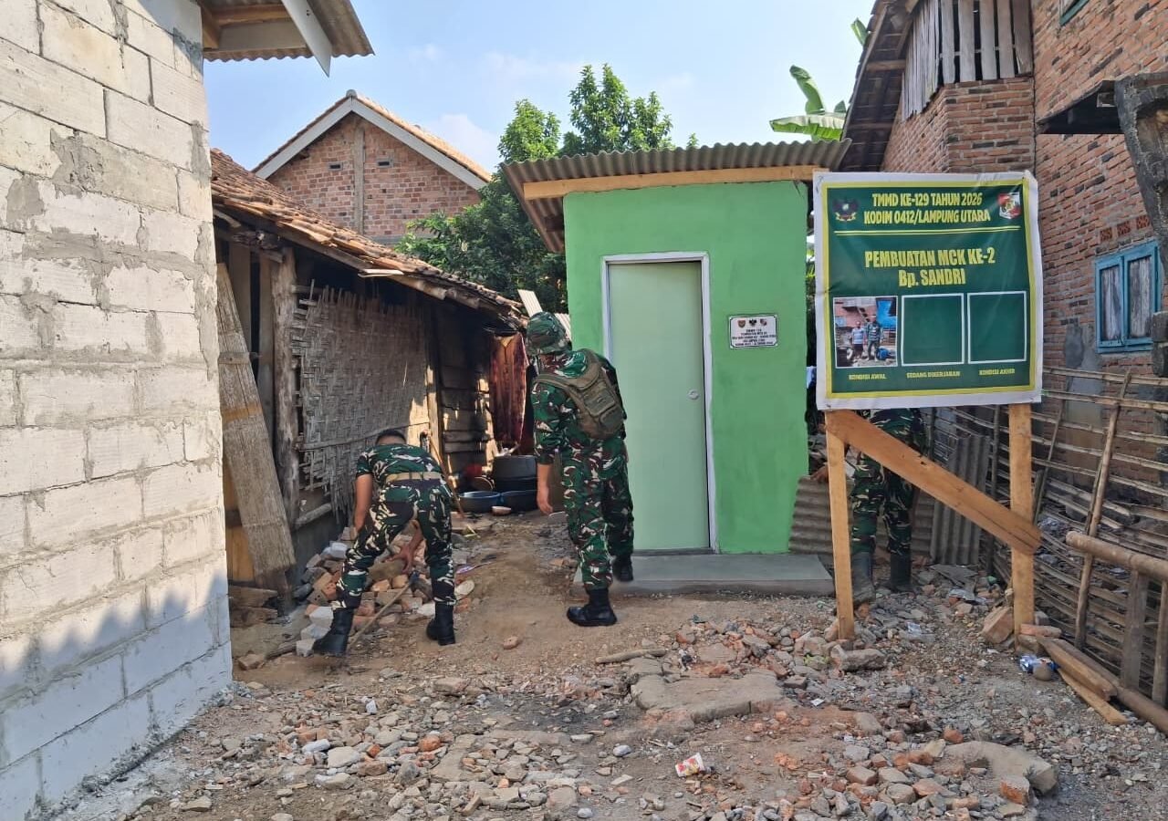 Pembangunan MCK Baru untuk Bapak Sandri Selesai Dalam TMMD Ke-129