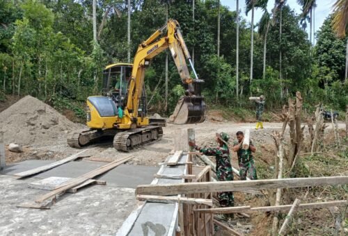 Pembangunan Jembatan Box Culvert TMMD Ke-129 Kodim 0102/Pidie untuk Perkuat Akses Pertanian