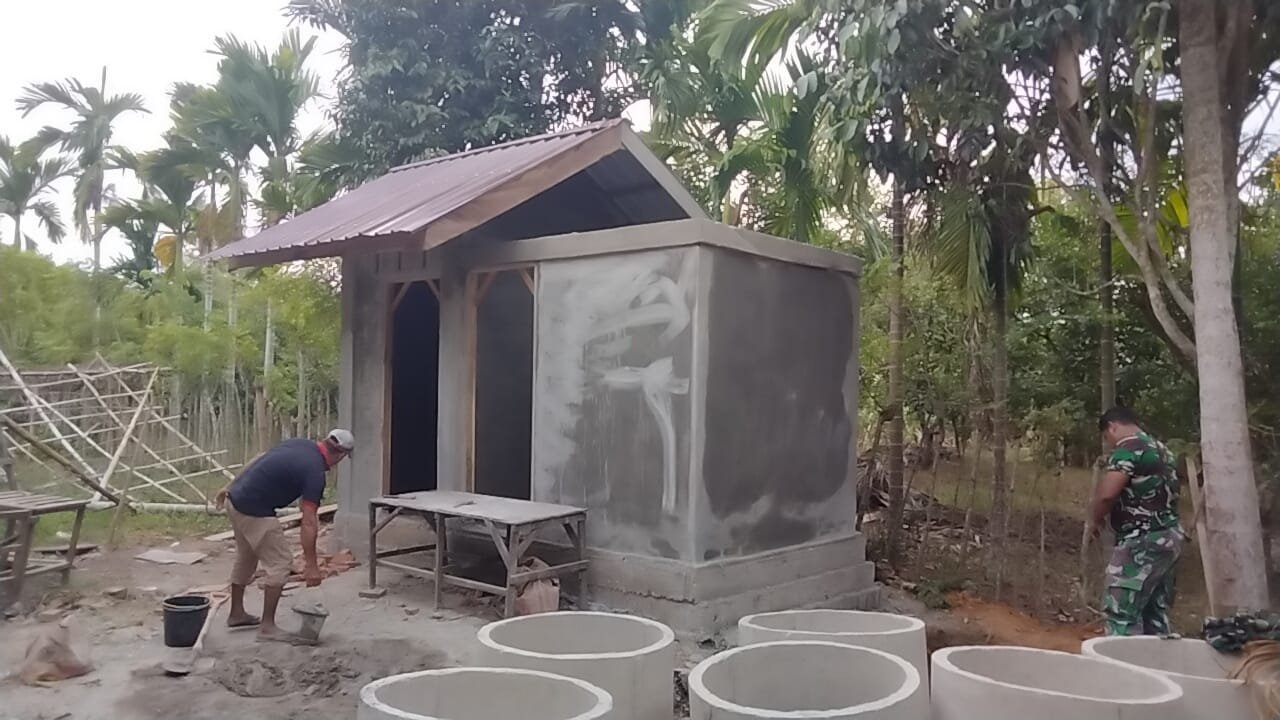 Progres Pembangunan MCK TMMD Ke-129 di Pidie Capai 65 Persen