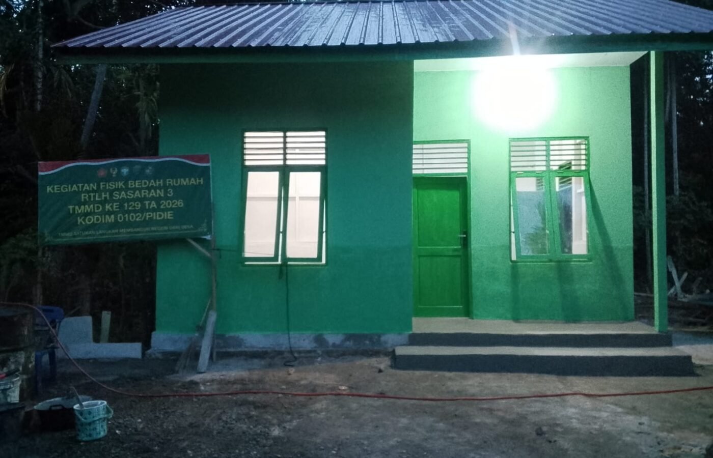 Transformasi Rumah Umar Amin di Lhok Panah Melalui TMMD ke-129