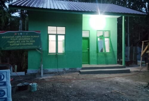 Rehabilitasi RTLH Umar Amin, TMMD Ke-129 Kodim 0102/Pidie Bawa Perubahan Positif