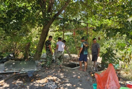 Prioritas Air Bersih, Satgas TMMD Kodim Bangka Lakukan Penggalian Sumur untuk Warga