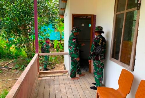 Pembangunan MCK di Gereja Santo Mikael Belatung Diawasi Dandim 1206/Putussibau