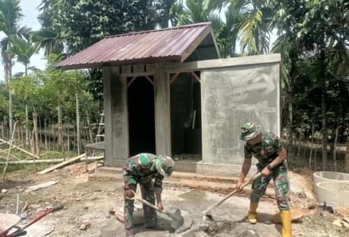 Pembangunan MCK Dayah Istiqamatuddin Babul Ma’rif Capai 85 Persen di TMMD Ke-129