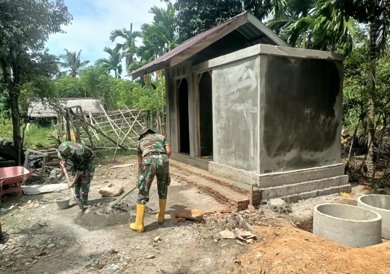 Progres Pembangunan MCK TMMD Ke-129 Mencapai 85 Persen, Satgas Yakin Tepat Waktu