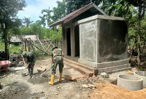 Progres Pembangunan MCK TMMD Ke-129 Mencapai 85 Persen, Satgas Yakin Tepat Waktu