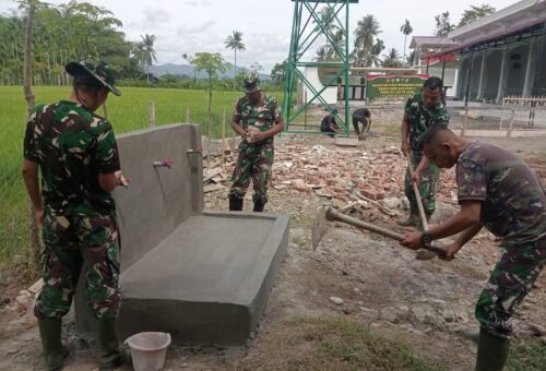 Pembangunan Fasilitas Umum TMMD ke-129 di Lhok Panah Tuntas