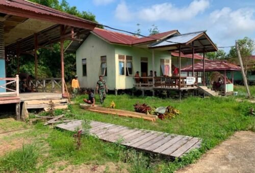 Pembangunan Fasilitas Sanitasi di Dusun Belatung dalam Program TMMD Regtas Ke-129