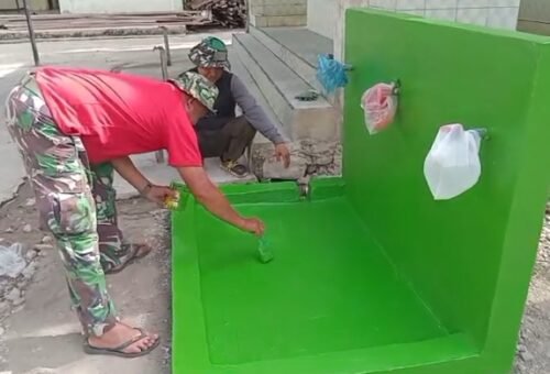 Tempat Wuduk di Blang Cot Resmi Beroperasi Hasil Kerja Satgas TMMD ke-129