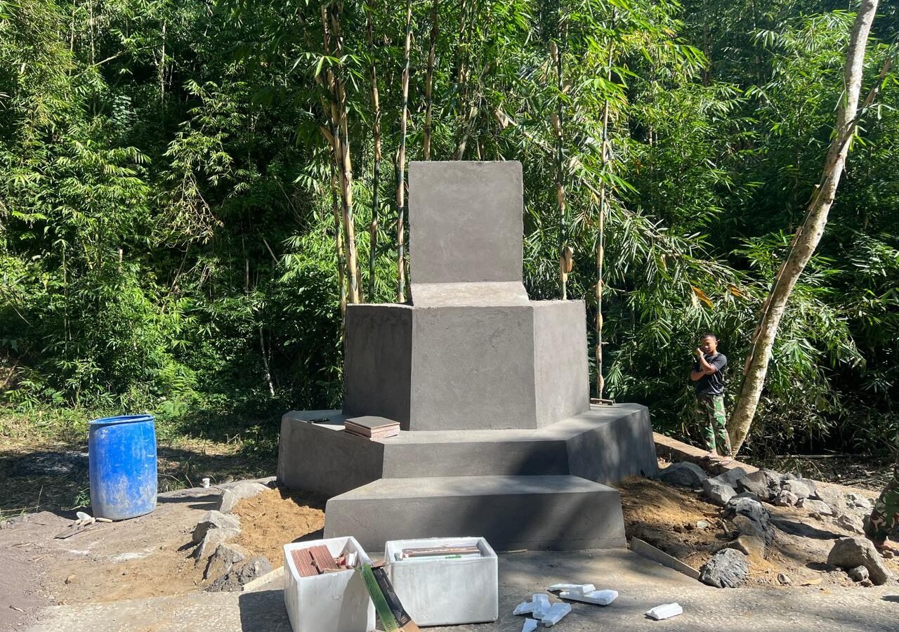 H-2 Penutupan TMMD ke-129, Pembangunan Tugu Prasasti Hampir Rampung