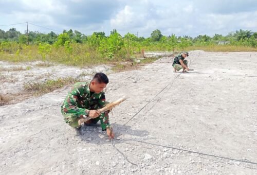TNI Kodim 0413/Bangka Hadirkan Lapangan Voli Sebagai Fasilitas Olahraga Warga