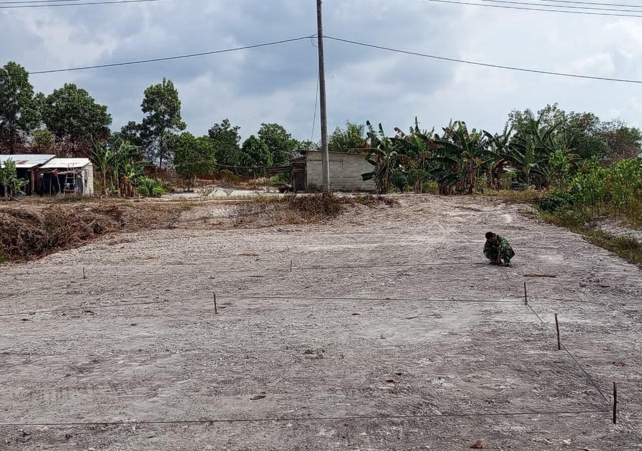 TMMD Kodim 0413/Bangka Luncurkan Lapangan Voli untuk Komunitas