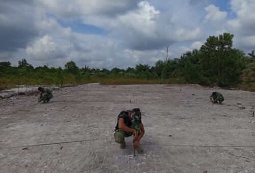 Pembangunan Lapangan Voli untuk Generasi Muda, TMMD Kodim 0413/Bangka Dorong Kesehatan Masyarakat
