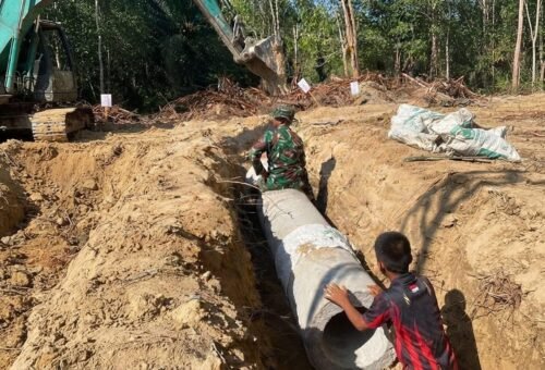 Perkuat Infrastruktur Pedesaan, Satgas TMMD 129 Kodim 0413/Bangka Genjot Proyek Gorong-Gorong