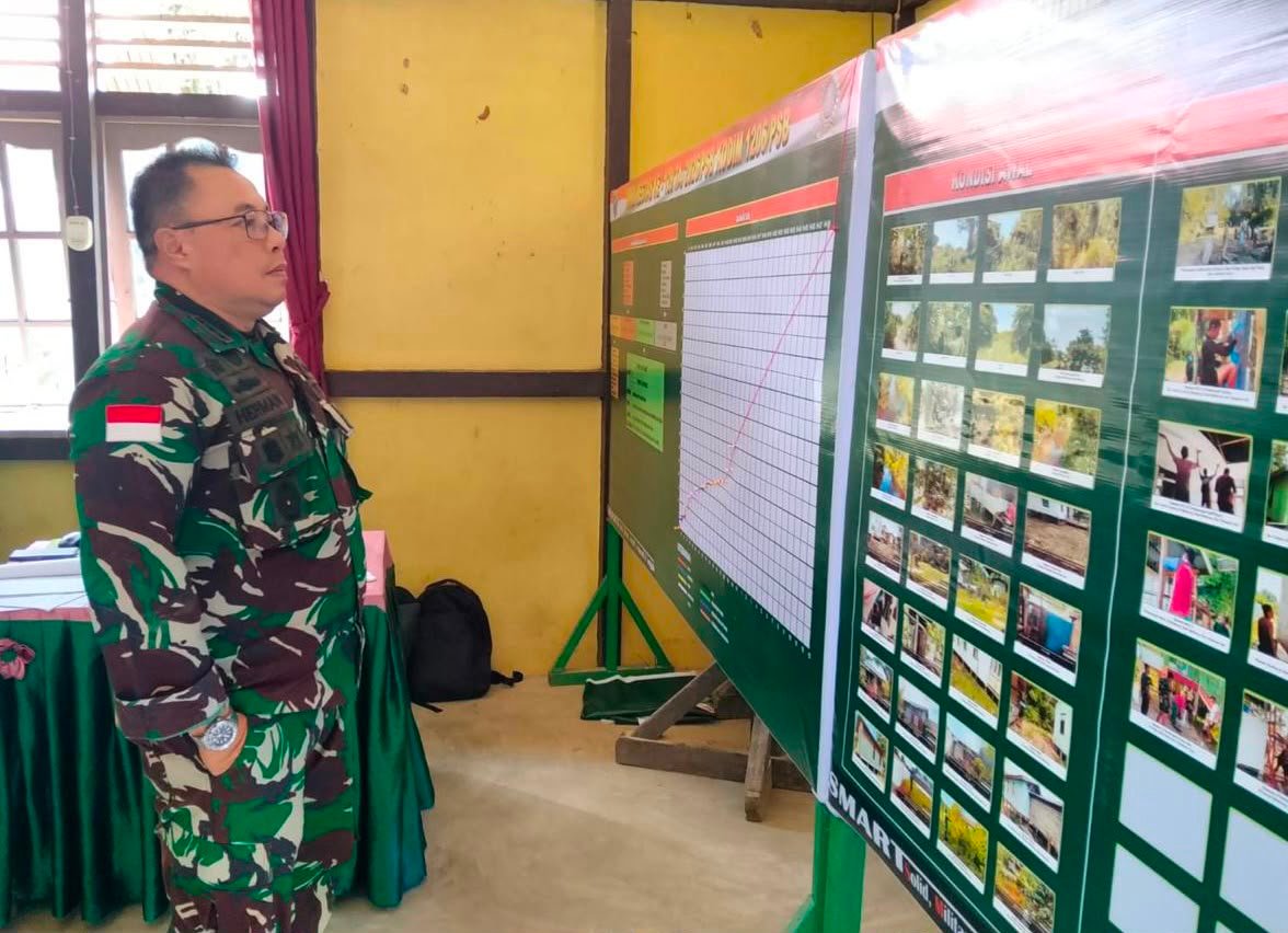 Monitoring Pelaksanaan TMMD, Tim Wasev Kodam XII Tinjau Proyek di Kapuas Hulu