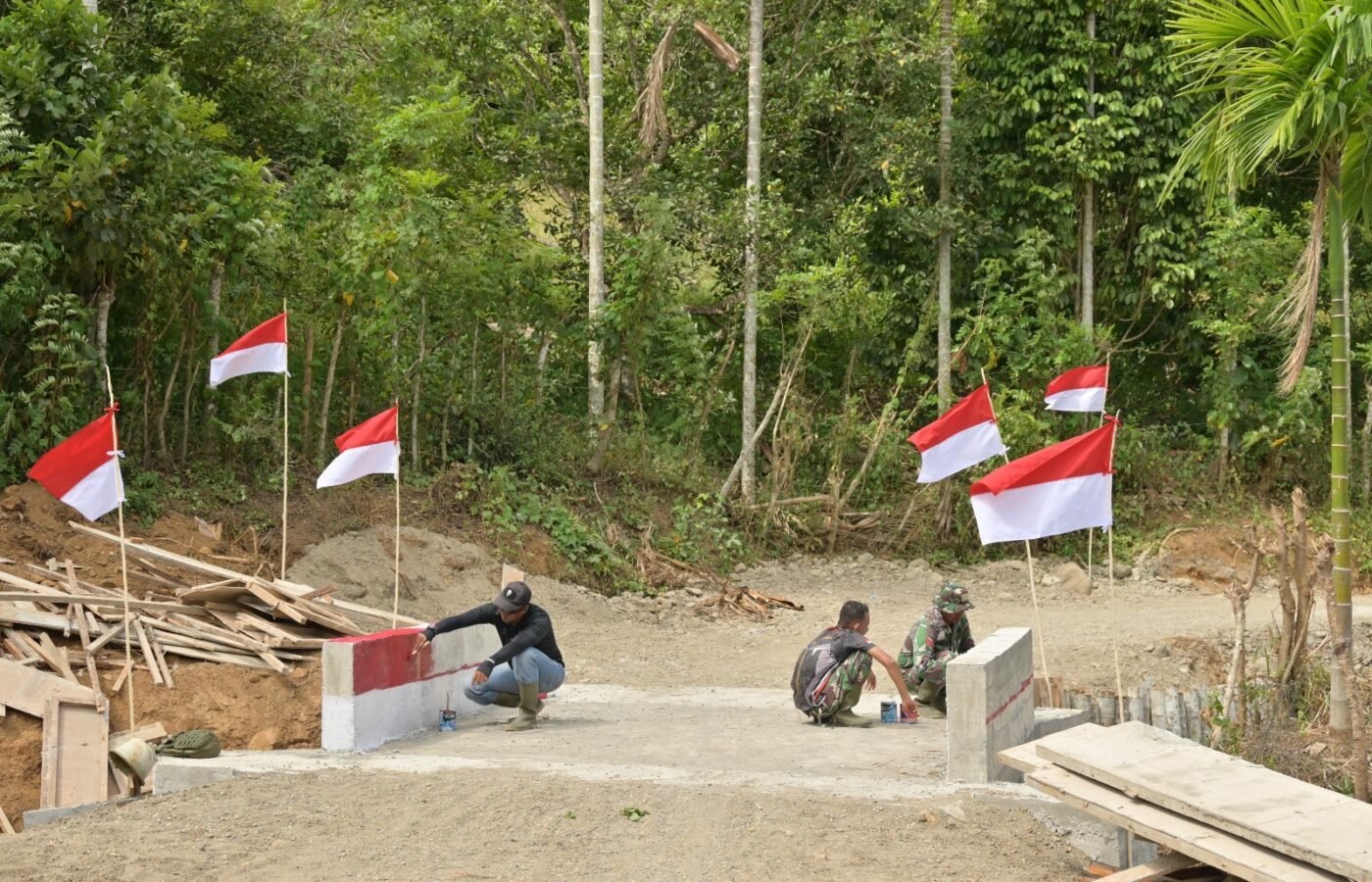 Pembangunan Jembatan Box Culvert Bernuansa Kebangsaan di TMMD