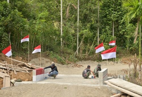Pembangunan Jembatan Box Culvert Bernuansa Kebangsaan di TMMD